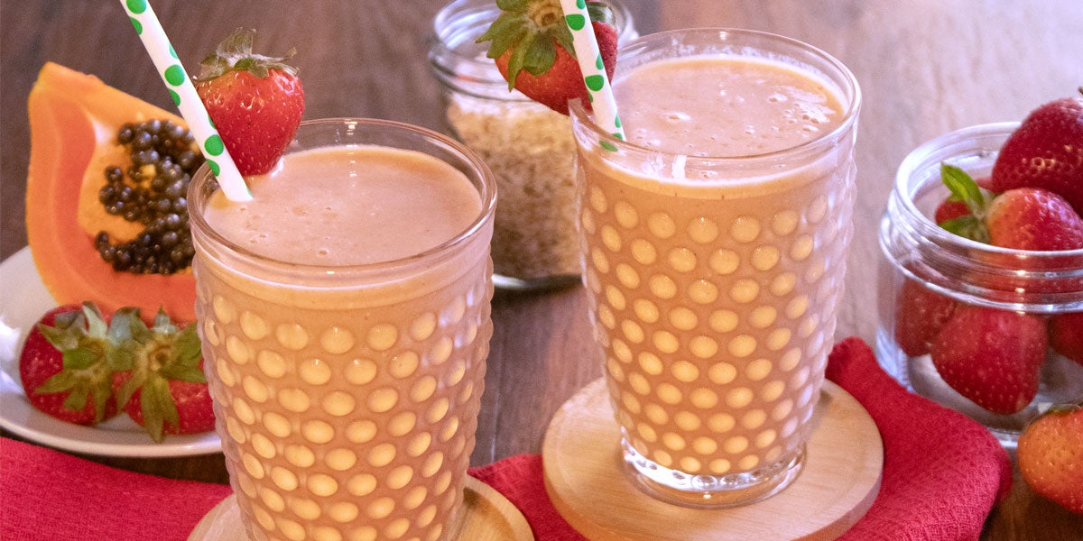 Pawpaw & Strawberry Smoothie