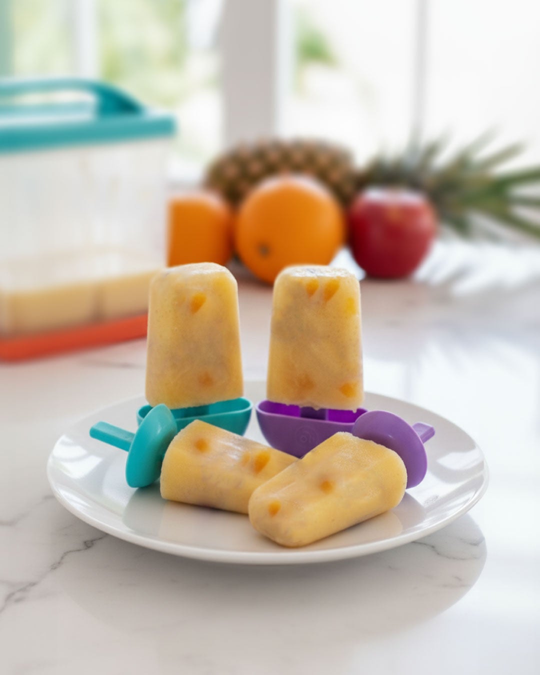 Mango & Pineapple Smoothie Popsicles