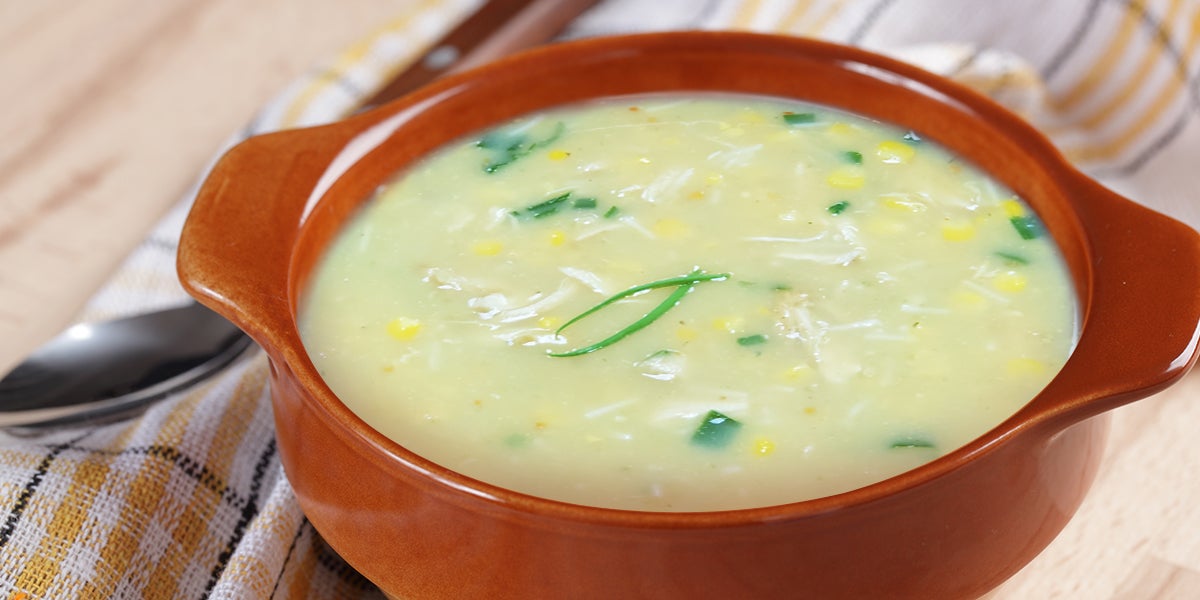 Oriental Chicken & Corn Soup with Potato