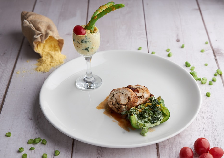 Braised Chicken breast with ugali