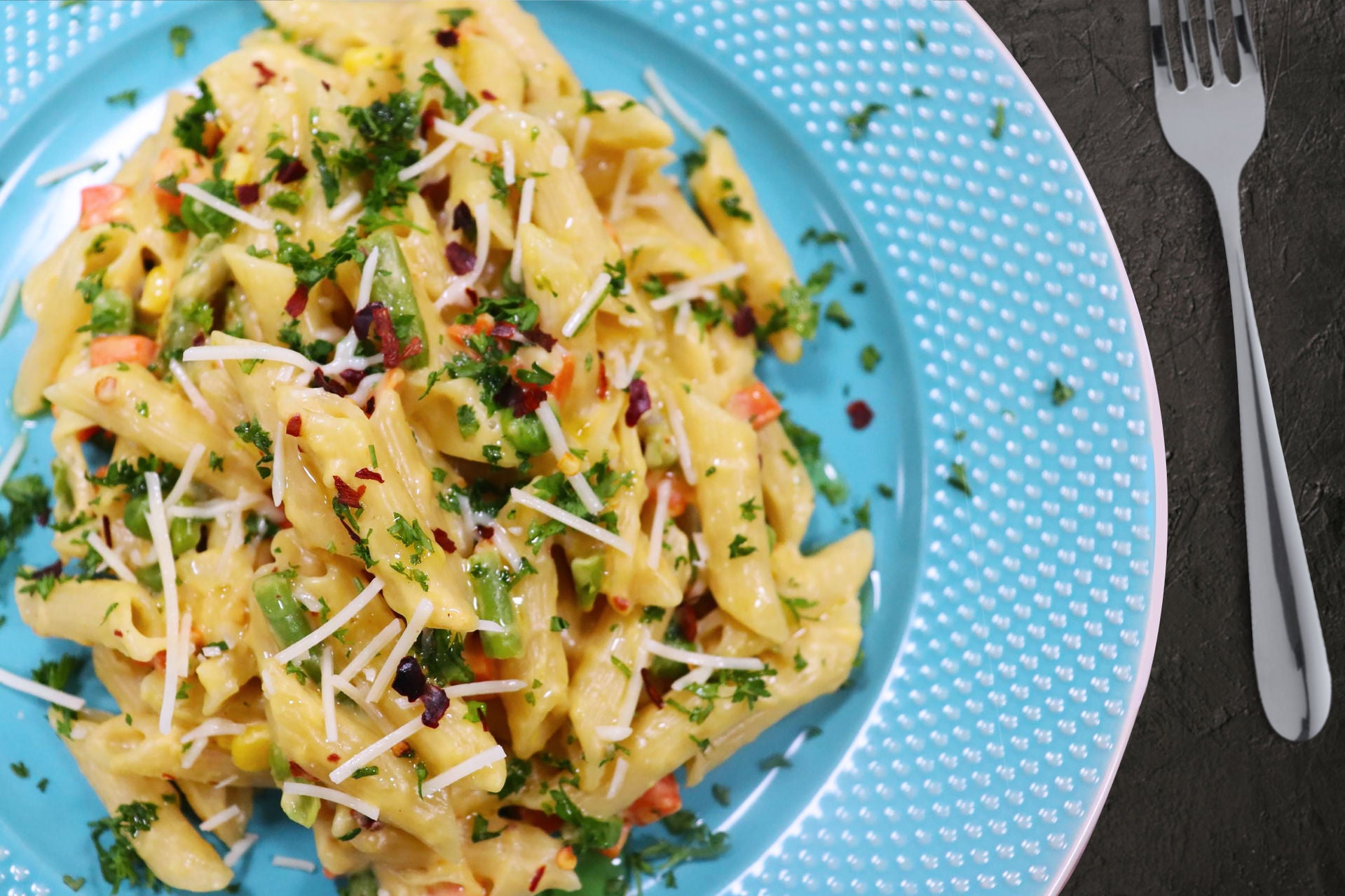Spicy Penne Alfredo