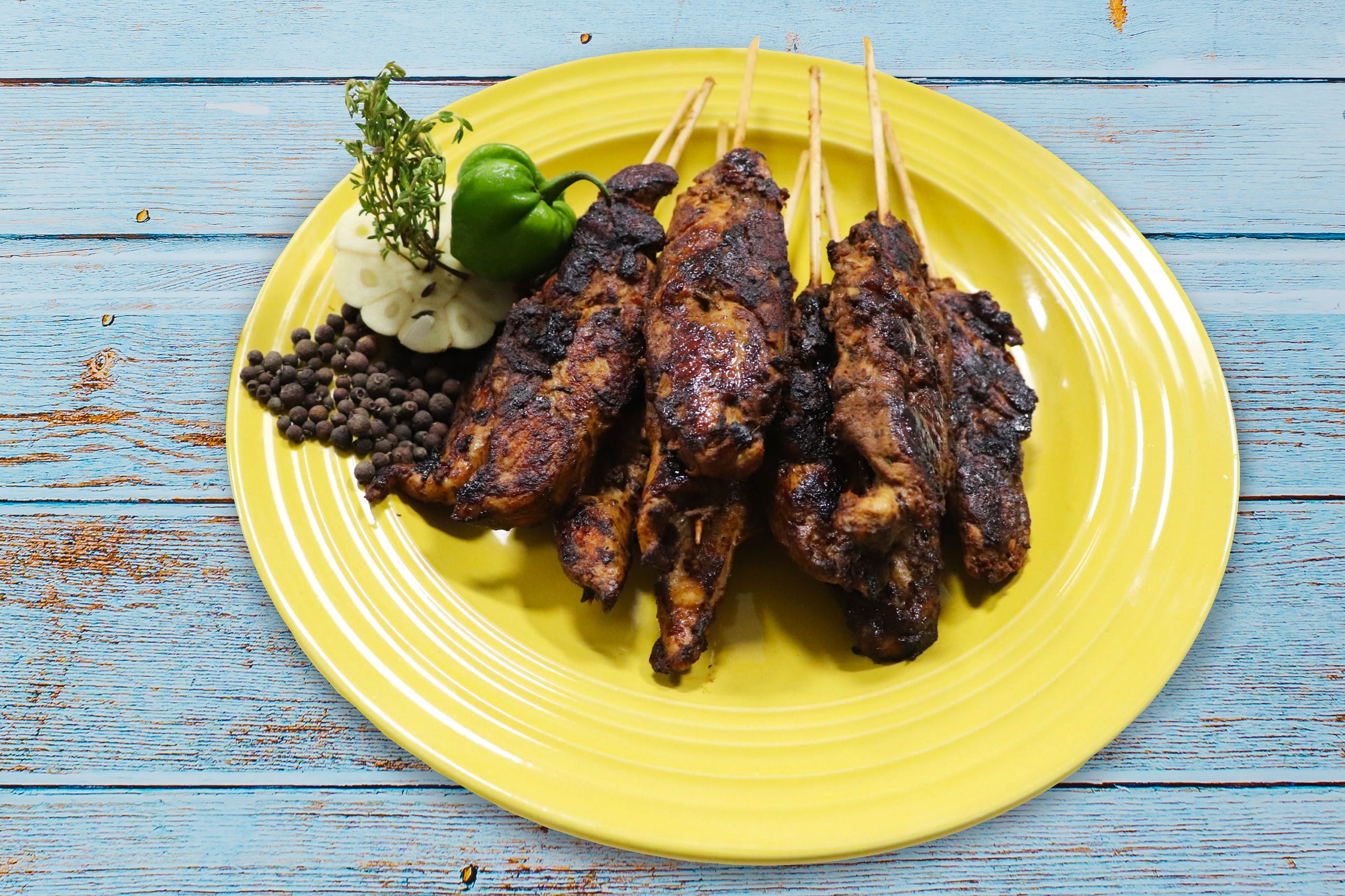 Jerk Chicken on a Stick