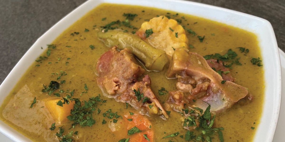 Potato & Pumpkin Soup with Smoked Bones
