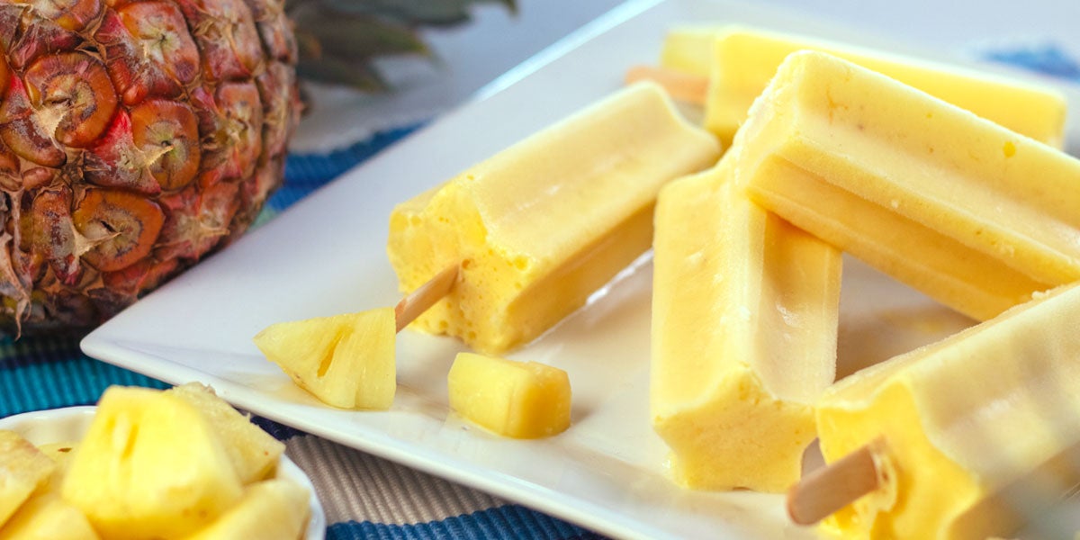 Pineapple Smoothie Popsicles