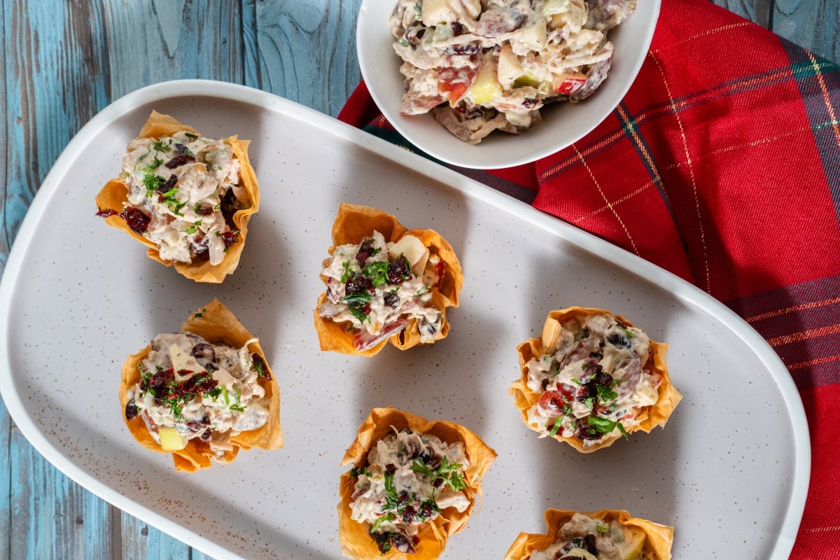 Chicken Waldorf Phylo Tart