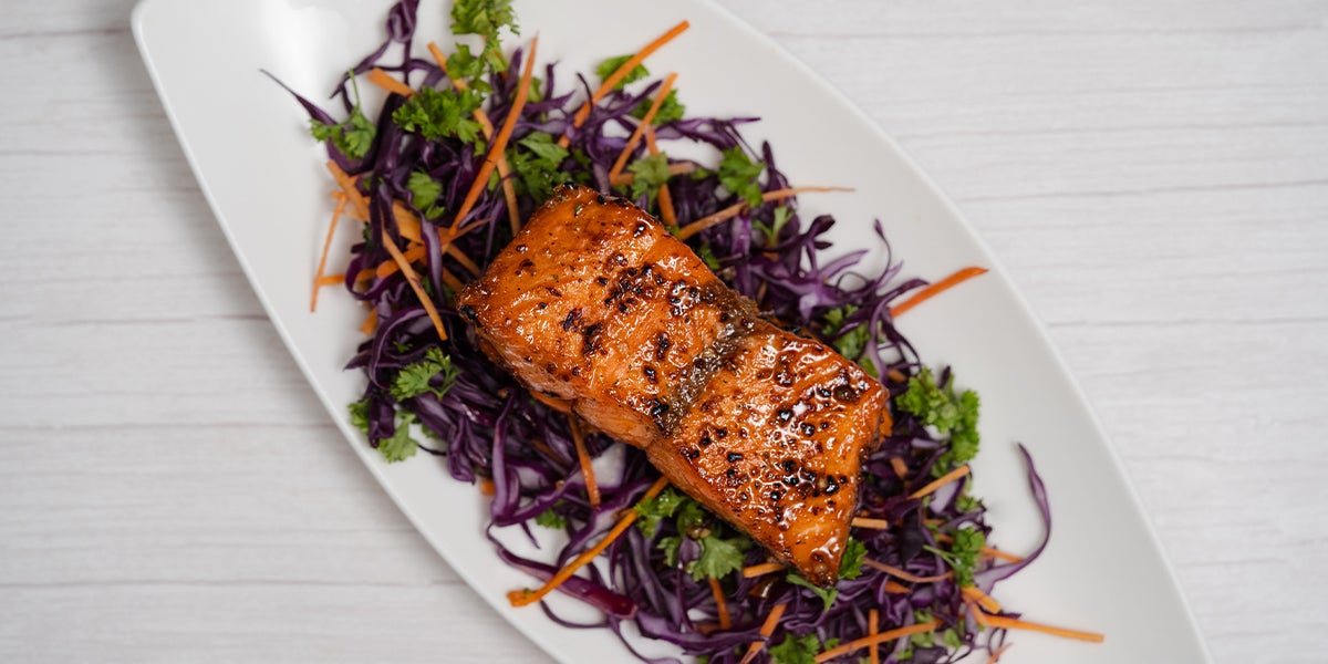 PINEAPPLE & ORANGE GLAZED SALMON