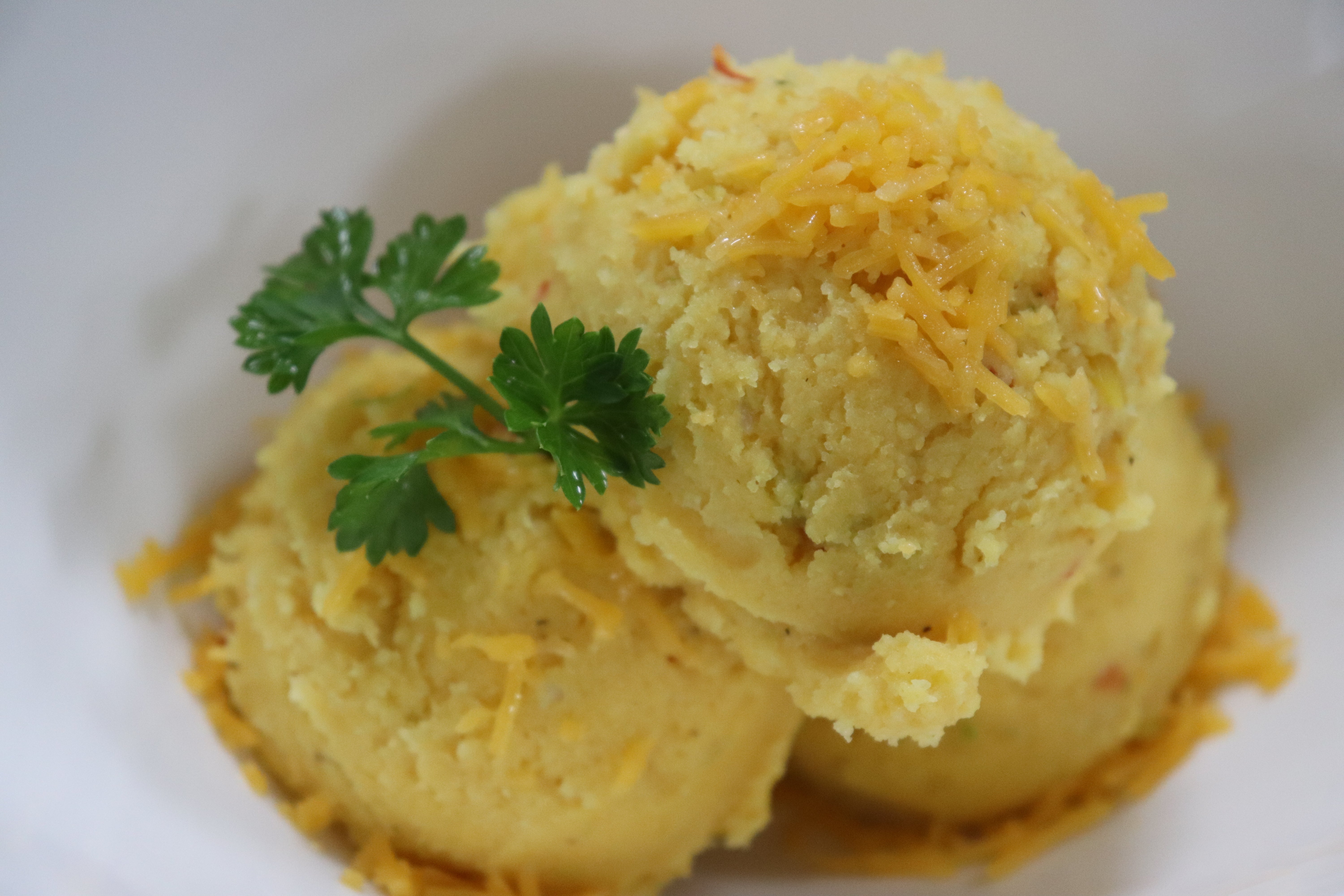 Cheesy Tun Cornmeal Surprise