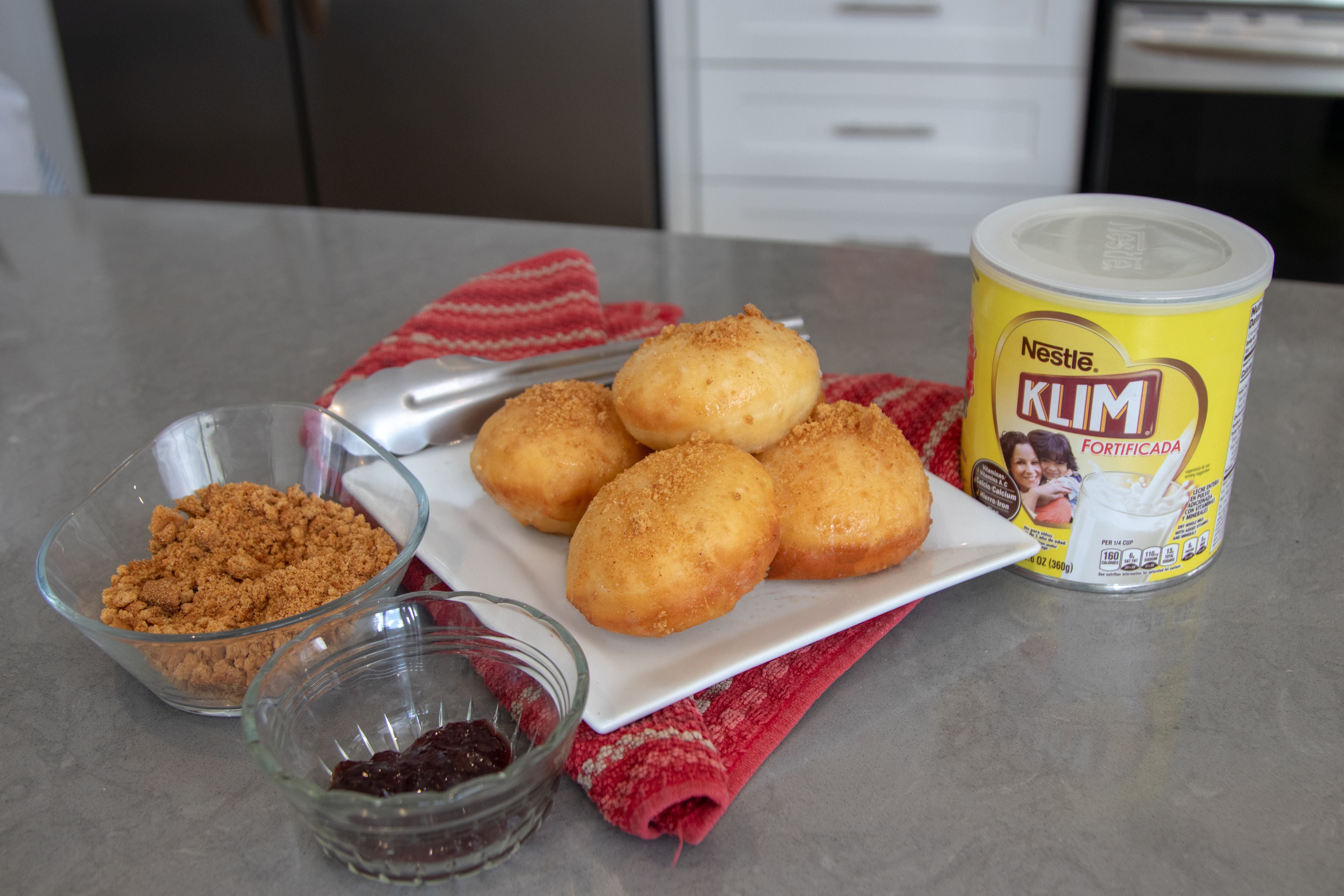 Ginger Glazed Doughnuts Stuffed With Sorrel Cream