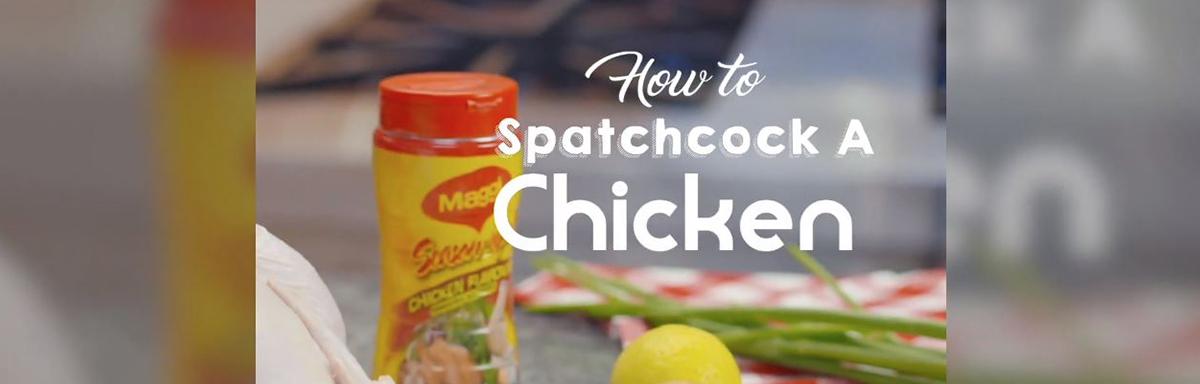 Banner for how to spatchcock a chicken
