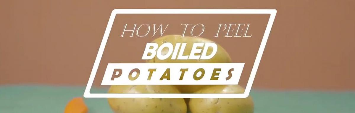 Banner for how to peel boiled potato video tip