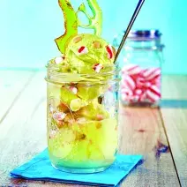 Avocado With Crushed Caramel And Peppermint