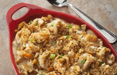 Garlicy Shrimp Crunch Casserole