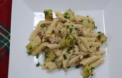 Ham and Pineapple Alfredo