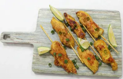 Curry Chicken on a Stick