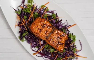 PINEAPPLE & ORANGE GLAZED SALMON PINEAPPLE & ORANGE GLAZED SALMON