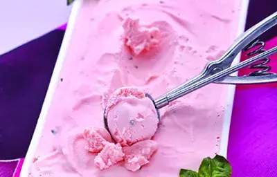 Pink Grapefruit And Basil Ice Cream