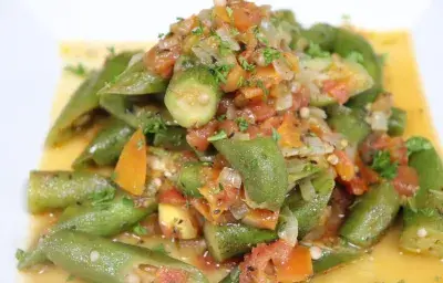 Tomato and Okra Cook up