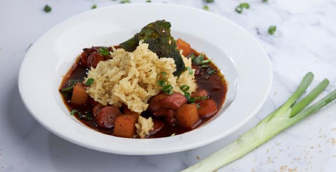 Chinese Gumbo with Coconut Jasmine Rice