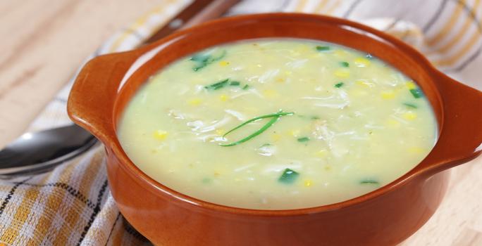 Oriental Chicken & Corn Soup with Potato