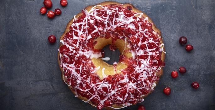 Cranberry Lemon Upside Down Cake