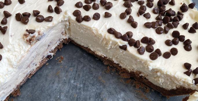 No Bake Chocolate Coconut Cheesecake