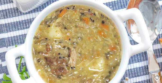 Hearty Turkey and Black Eyed Peas Soup