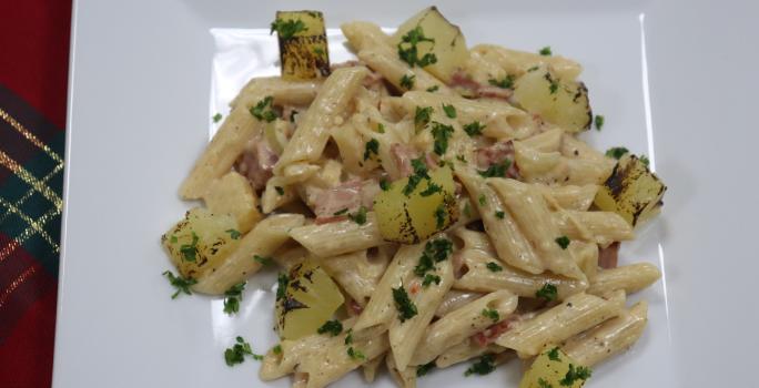 Ham and Pineapple Alfredo