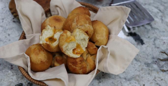 Cheesy Fried Dumpling