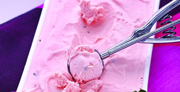 Pink Grapefruit And Basil Ice Cream