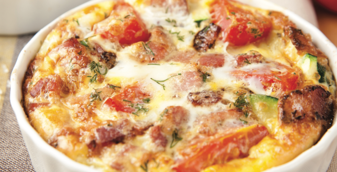 Bacon and Vegetable Fritata