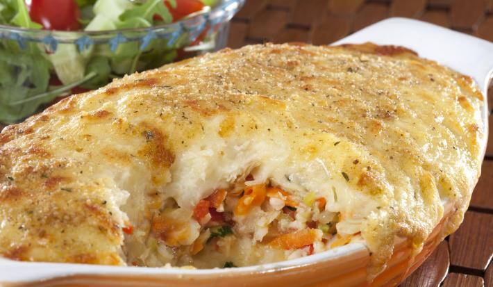 Cassava and Salt Fish Casserole