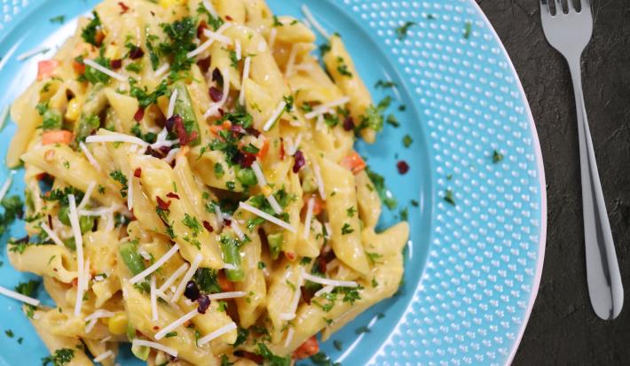 Spicy Penne Alfredo