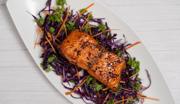 PINEAPPLE & ORANGE GLAZED SALMON