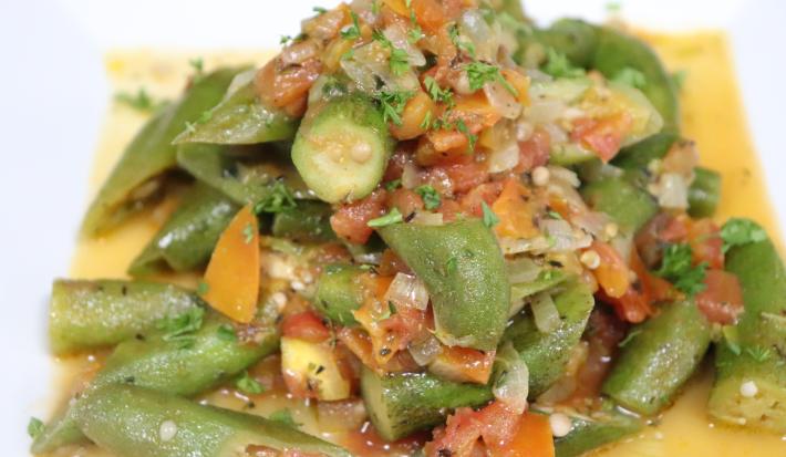 Tomato and Okra Cook up